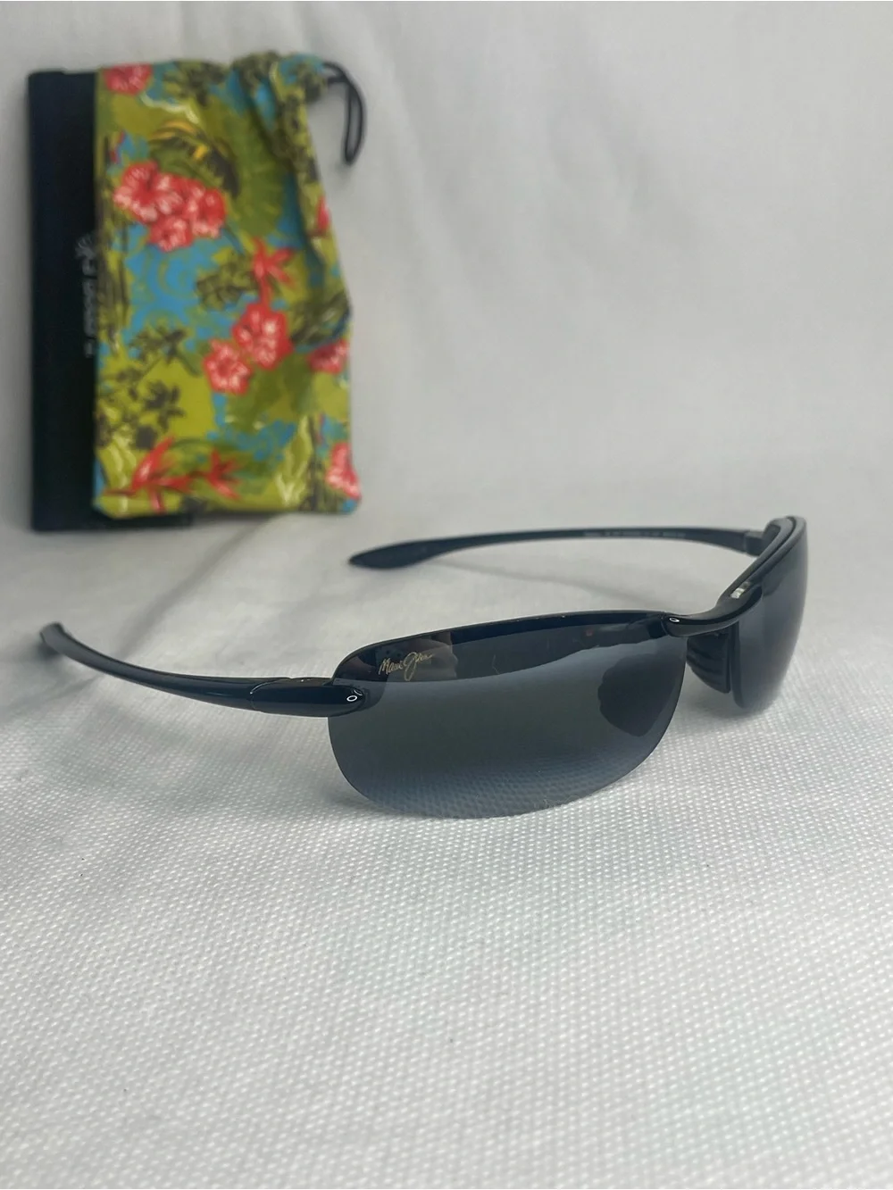 Maui Jim MAKAHA Polarized Sunglasses Triple Black 405-02 64-15-130 Made in Japan